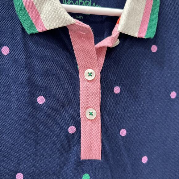 Mini Boden Navy Polka Dot Collared Dress - Picture 4 of 8